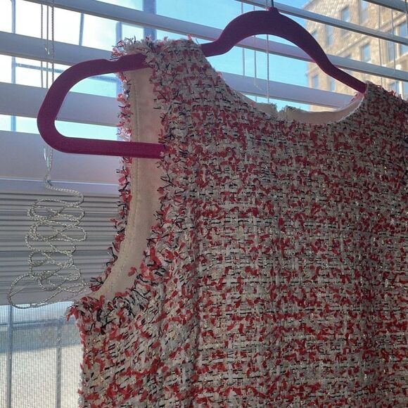 Ann Taylor Red and White Tweed Mini Dress - Picture 6 of 13